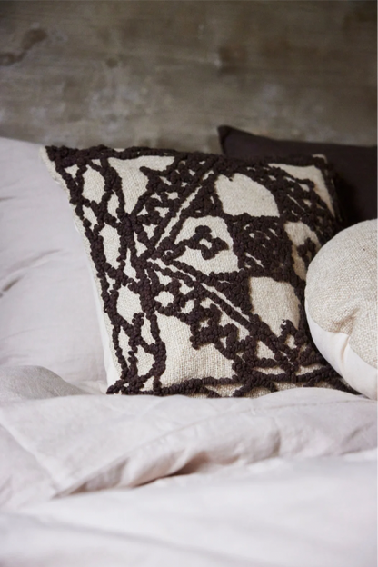 Swati Kuddfodral 50x50cm  Beige/Brun